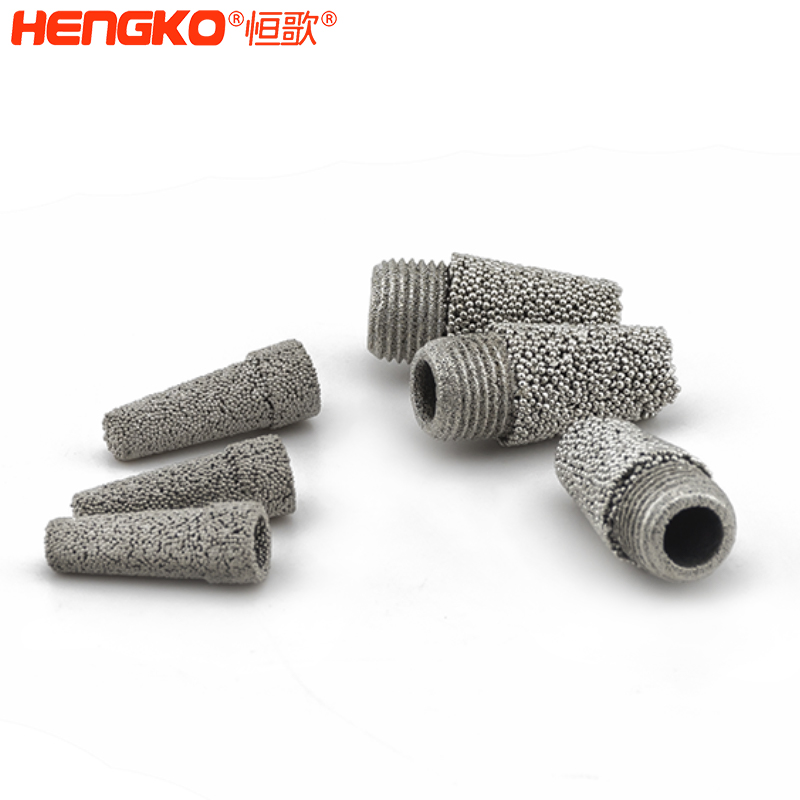 粉末燒結(jié)多孔可調(diào)螺紋氣動消聲器空氣流速控制器